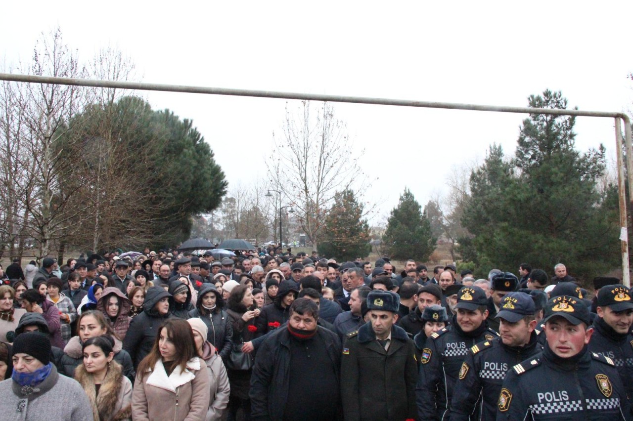 Goranboyda Xocalı soyqırımı qurbanlarının xatirəsi anılıb - FOTOLAR